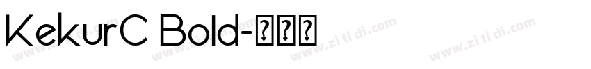 KekurC Bold字体转换